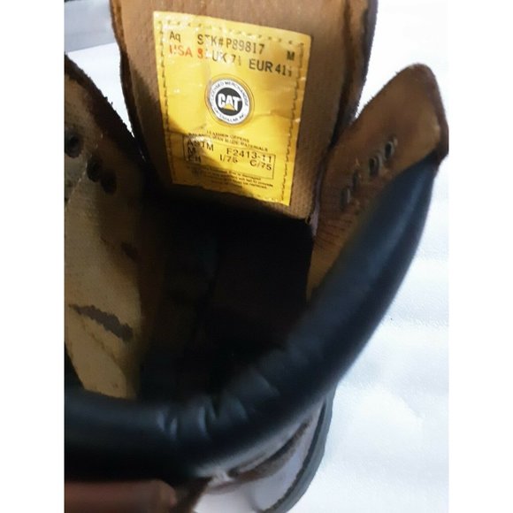Caterpillar Brown Steel Toe Oil Resistant Mens Shoe US Size 8 1/2